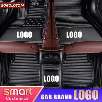 

Custom Leather Car Floor Mats for Smart All Models 451 Fortwo Forfour 3D Car-styling Four Season 2008-2016 3 5Doors