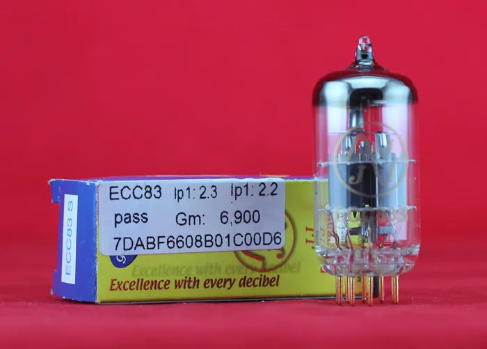 Вакуумная трубка для электроники JJ ECC83 (12AX7) с золотыми контактами проверенная