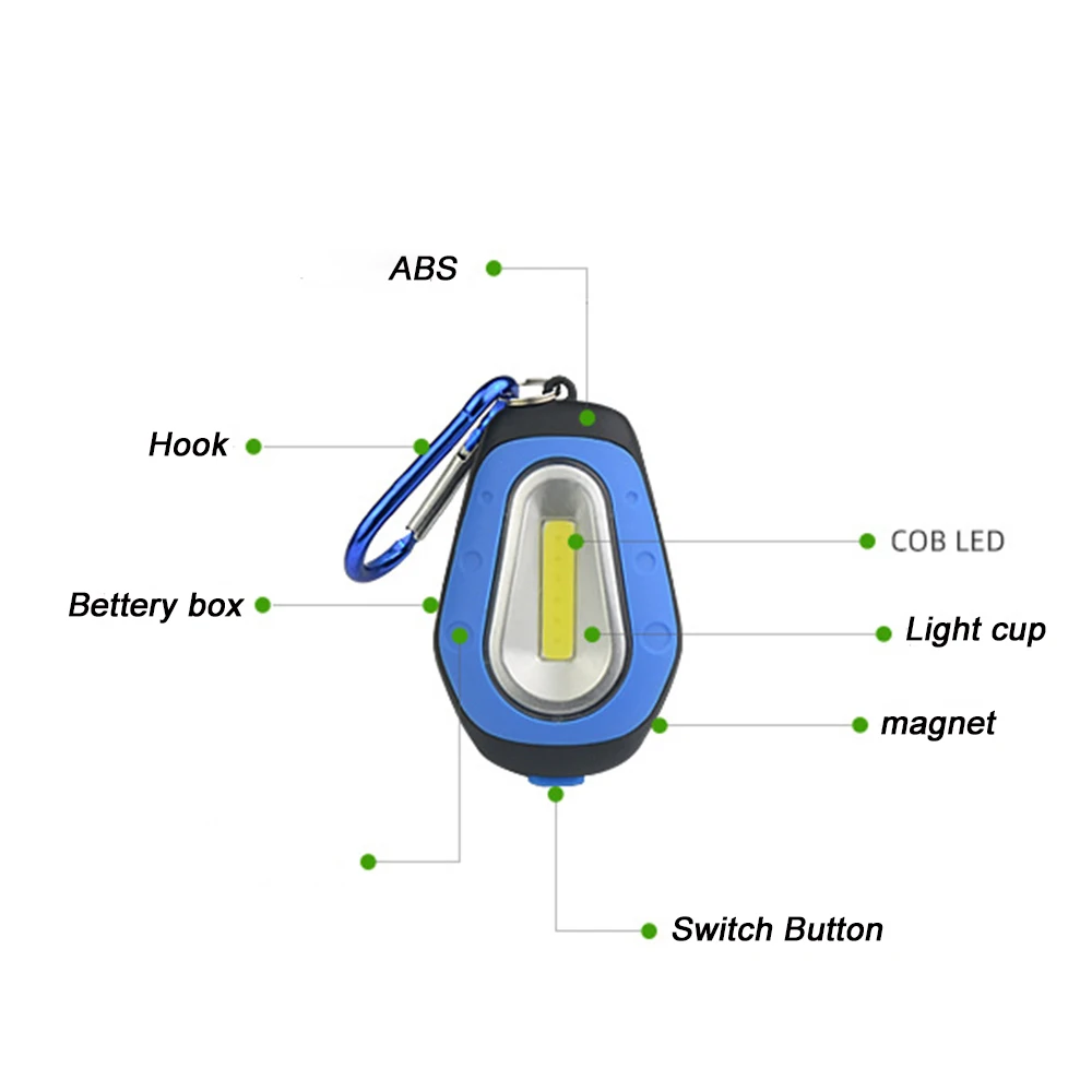 Мини COB светодиодный брелок с крючком Лампа вспышка светильник портативный фонарь Открытый альпинистский удобный светильник фонарь ночная рыбалка светильник s