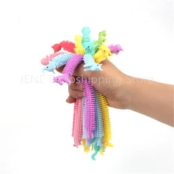 5 pçs/lote macio anti stress descompressão estiramento cordas fidget forma unicórnio macaco macarronetes corda brinquedos