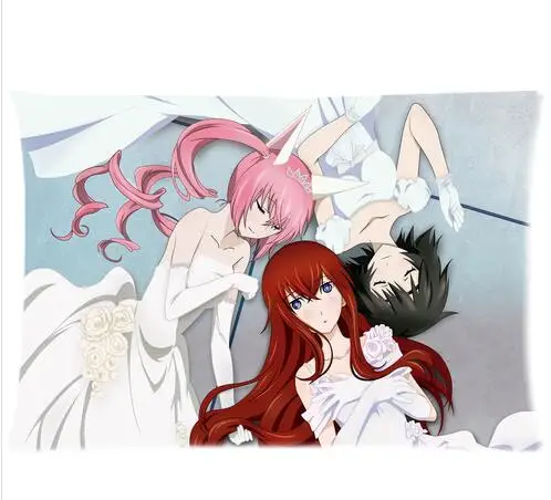 Чехол для подушки с рисунком из аниме Steins Gate, персонажи Kurisu Makise, наволочка для подушки, прямоугольник, двусторонний чехол для подушки