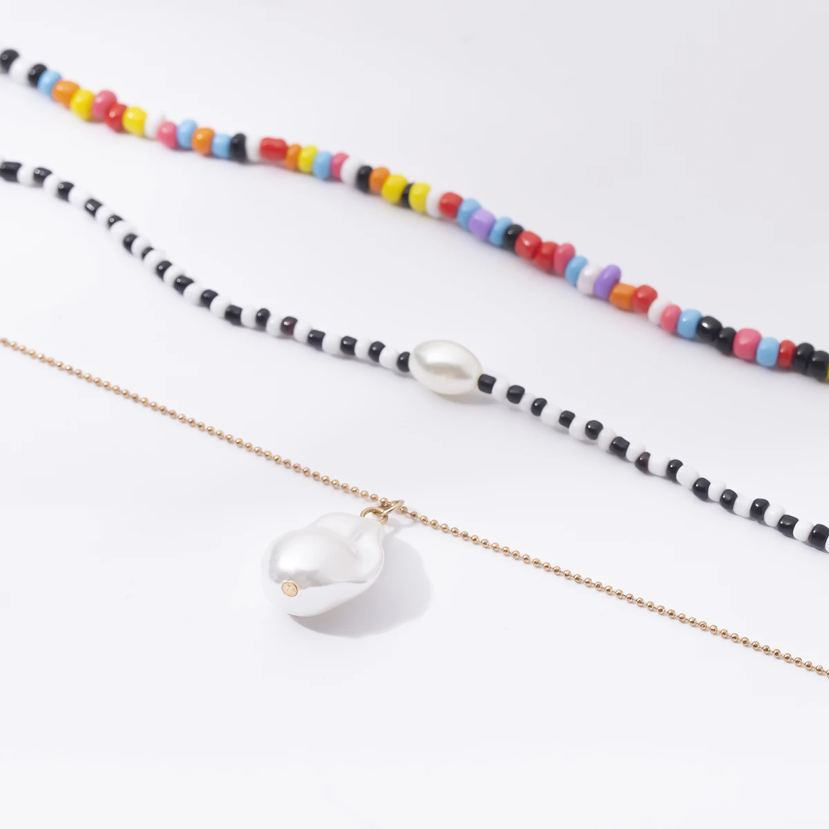 IngeSight. Z богемное многослойное красочное ожерелье-чокер из бисера ожерелье с имитацией жемчуга женское ювелирное изделие