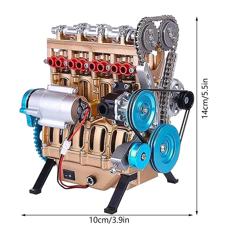 Assembly Car Mini Assemble Inline Four-Cylinder Engine Model Resin Ornaments Kit Toys For Adult Best Gift Education | Игрушки и хобби