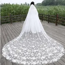 Fsuzwel романтический свадебный мульти-слоистый пушистый с бантом вуаль Простые Свадебные Длинная фата Новое поступление платье принцессы с юбкой-пачкой свадебная фата