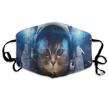 

Funny Cat Space Fantastic Dust Mouth Mask Reusable Anti-Dust Face Mask Adjustable Earloop Skin Protection
