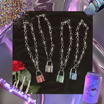 

Exclusive harajuku style stainless steel heart itgirl choker beads colar women cute Punk Style necklace Collares Mujer