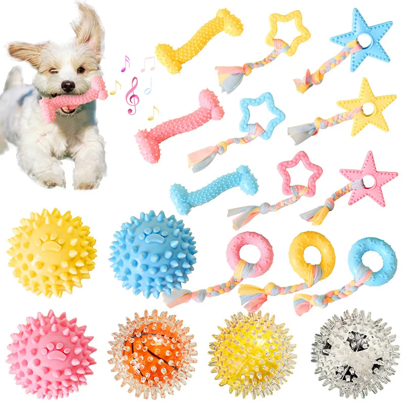 

Pet Dog Toys Pet Molar Tooth Cleaner Brushing Stick trainging Dog Chew Toy Dogs Toothbrush Puppy Dental Care Squeaky Dog Toys 35