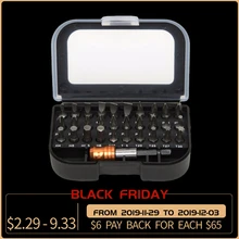 31 шт. Отвертка Набор бит Щелевая/Philips/Pozi/Hex/Torx головка с 60 мм быстросъемный шестигранный патрон удлинитель адаптер