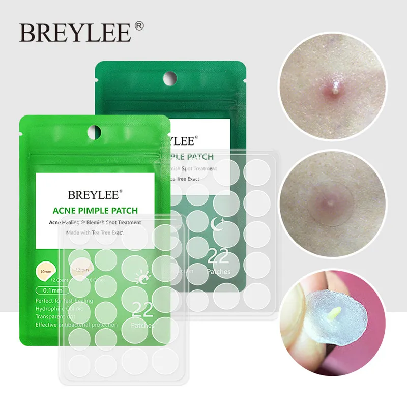 

BREYLE Hot Acne Button Patch Acne Treatment Stickers Button Remover Tool Blemish Spot Skincare Face Mask Waterproof 22 Patches