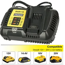 Все новое быстрое зарядное устройство 4.5A DCB118 DCB101 для Dewalt 12V 14,4 V 20V литий-ионный аккумулятор хорошего качества продвижение