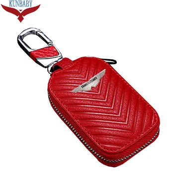 

KUNBABY Top Quality Genuine Leather Car Document Bag Wallet Car Key Case Bag Cover Car Styling Car Accessories For Aston Martin