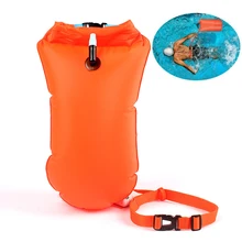 PVC Swimming Storage Float Inflatable Flotation Bags Safety Tow Float Dry Bag Double Air Bag With Waist Belt Swimming Drift Bags
