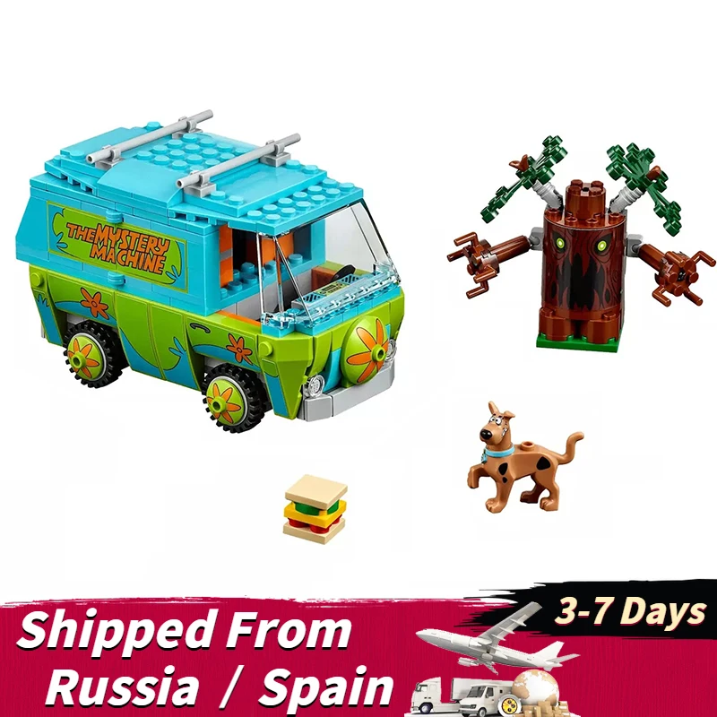 

Scooby Doo Figure Building Blocks Set Mystery Machine Bus 305Pcs With Fred Figures Role Play Toy Bricks Model Gifts For Children