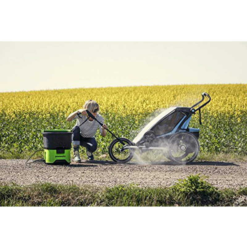 GREENWORKS 5104507 GDC40 Portable Cordless Electric Pressure Washer 650W 40V Multifunction Green Wa