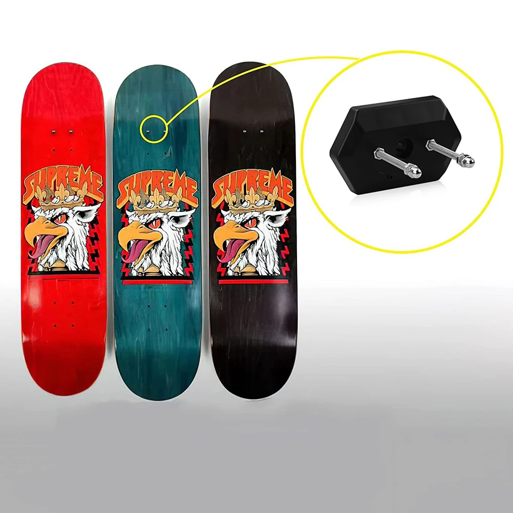 1Pc Skateboard Display Rack ABS Wall Stand Fixed Mount Indoor Floating Skateboard Storage No Punching Bracket Quick Installation skateboard accessories