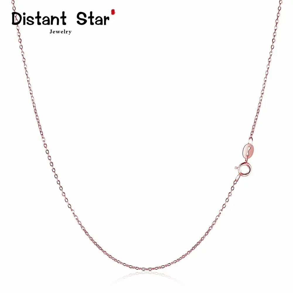 Серебро 925 пробы простое женское ожерелье с кулоном колье в виде сердца розовое