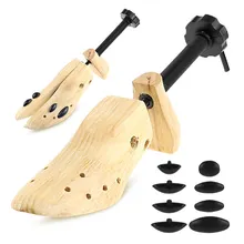 1Pc Pine Shoe Expander Adjustable Wooden Shoe Trees  Shoe Brace Expanding And Shaping High Heeled Flat Shoes Unisex