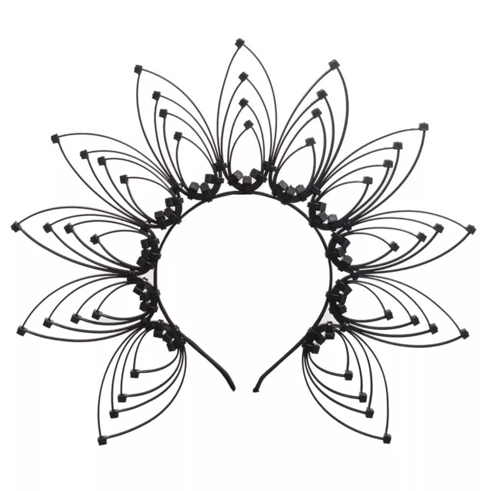 Gold Sunburst Halo Crown Goddess Headband Women Photo Shoot Studio Accessories Young Girl Photography Props Hair Festival Party