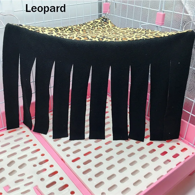 Leopard Палатка для домашних животных Hideout, гамак, подвесная кровать с кисточками, угловой коврик, домик для маленьких домашних животных, морская свинка, хомяк, гамак - Цвет: Leopard