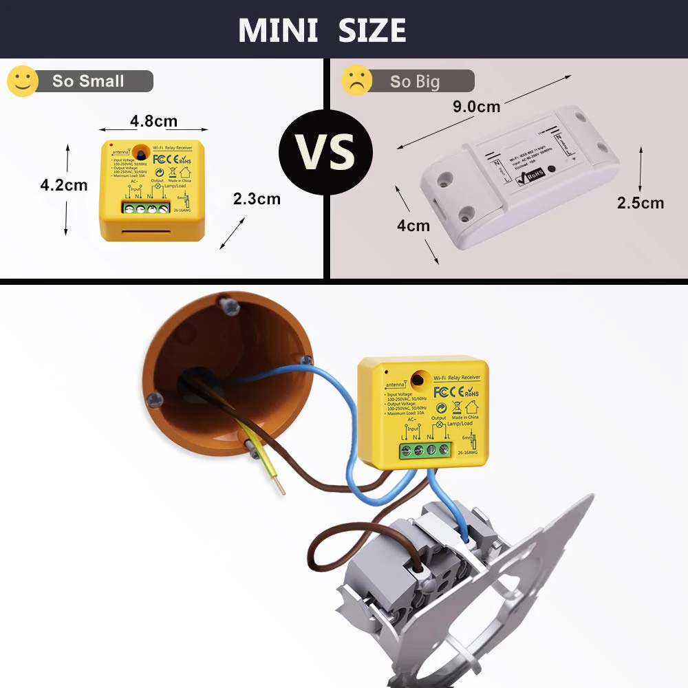 LoraTap Wireless Switch Kit, with 10min 30min Timer, 2500W