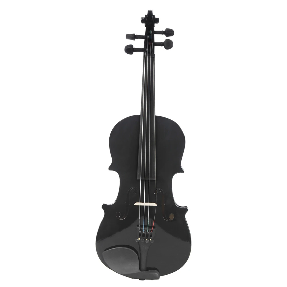 Black 1/8 Violin High Quality String Instrument Solid Wood Acoustic Fiddle With Box Musical Instrument Accessories Kids Gifts