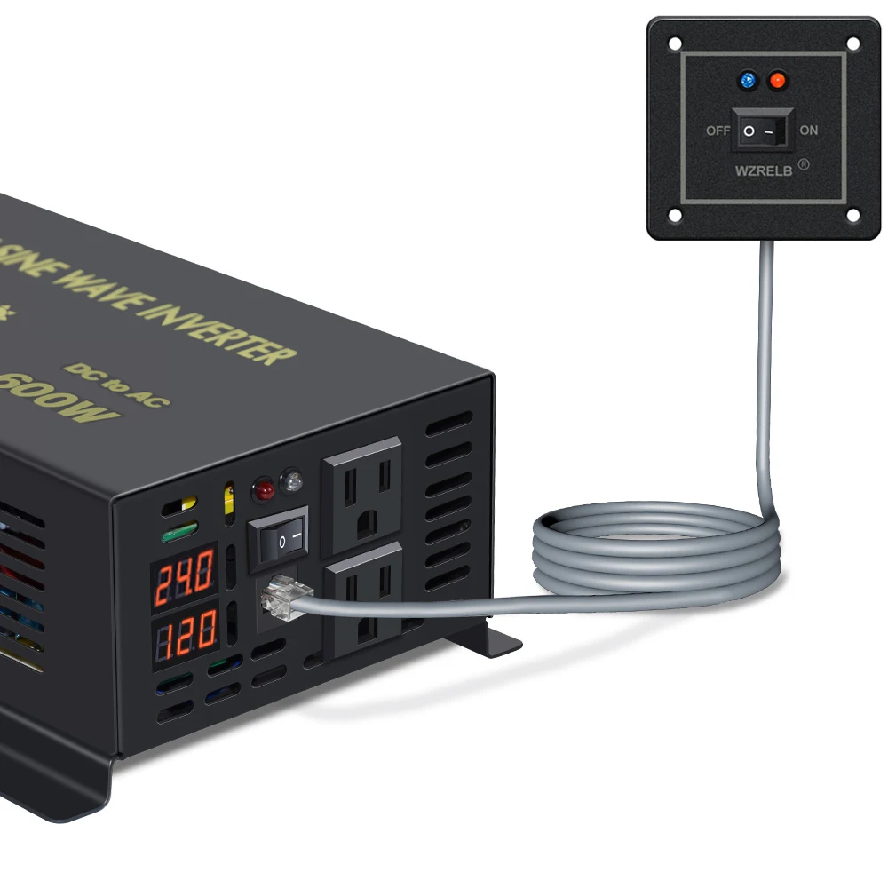 Description Picture 6 of itemWired Control Pure Sine Wave Inverter 600W Solar Panel Inverter Battery 12V/24V/48V/96V/110V DC to AC 120V/220V/240V Converter