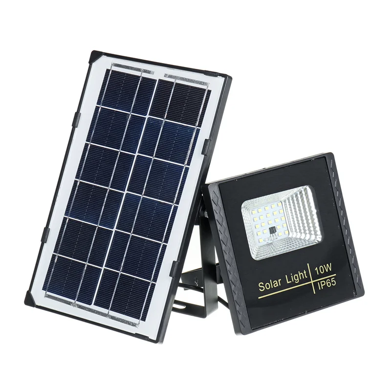 10 Вт солнечный светильник SMD2835 солнечная панель Светодиодный прожектор Прожектор Светильник наружный настенный светильник с пультом дистанционного управления Водонепроницаемый IP65