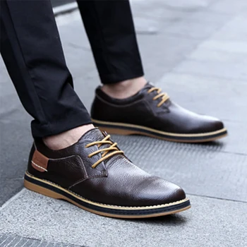 

2020 New Gentlemen Formal Business Shoes Male Comfortable Sewing Oxford Fashion Office Breathable Footwear Plus Size 38-48