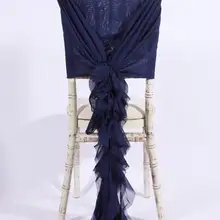 Курчавая ива оборками Свадьба chiavari шифон стул задняя крышка стул створки для украшения 50 шт./лот