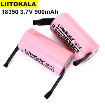 

1-40PCS Liitokala ICR 18350 900mAh 8A rechargeable lithium battery 3.7V cylindrical lamp electronic cigarette + DIY nickel sheet