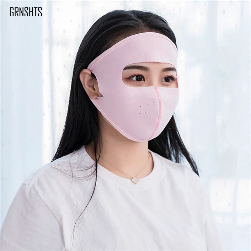 

Face Shield Face Mask Motorcycle Ice Silk Can Be Cleaned UV Protection Spring And Summer Thin Sunscreen Face Shield