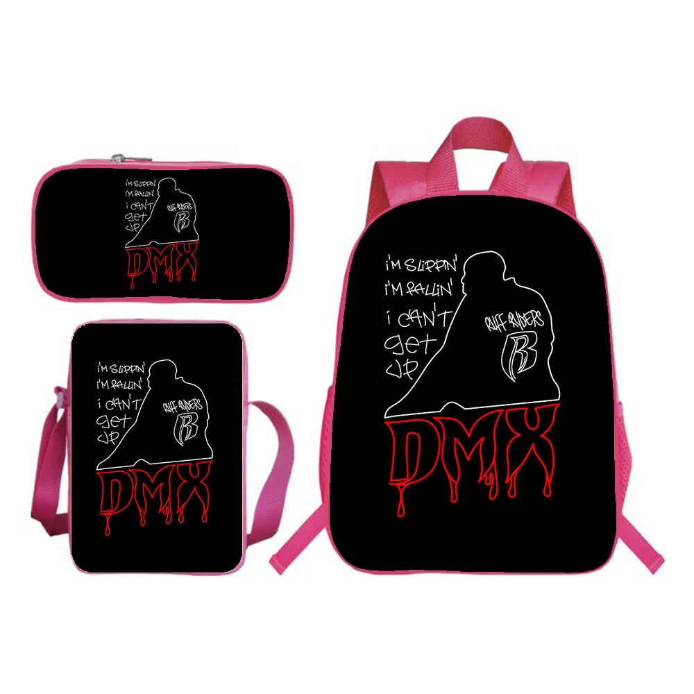 DMX Backpack 3pcs Set Boy Girl School Bag Teens Bookbag Kids Rucksack Gift (backpack+shouder Bag+pen Bag) New