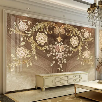 

European Style Luxury Flower Vintage Wallpaper Living Room TV Bedroom Home Decor Background Wall Mural Papel De Parede 3D Fresco