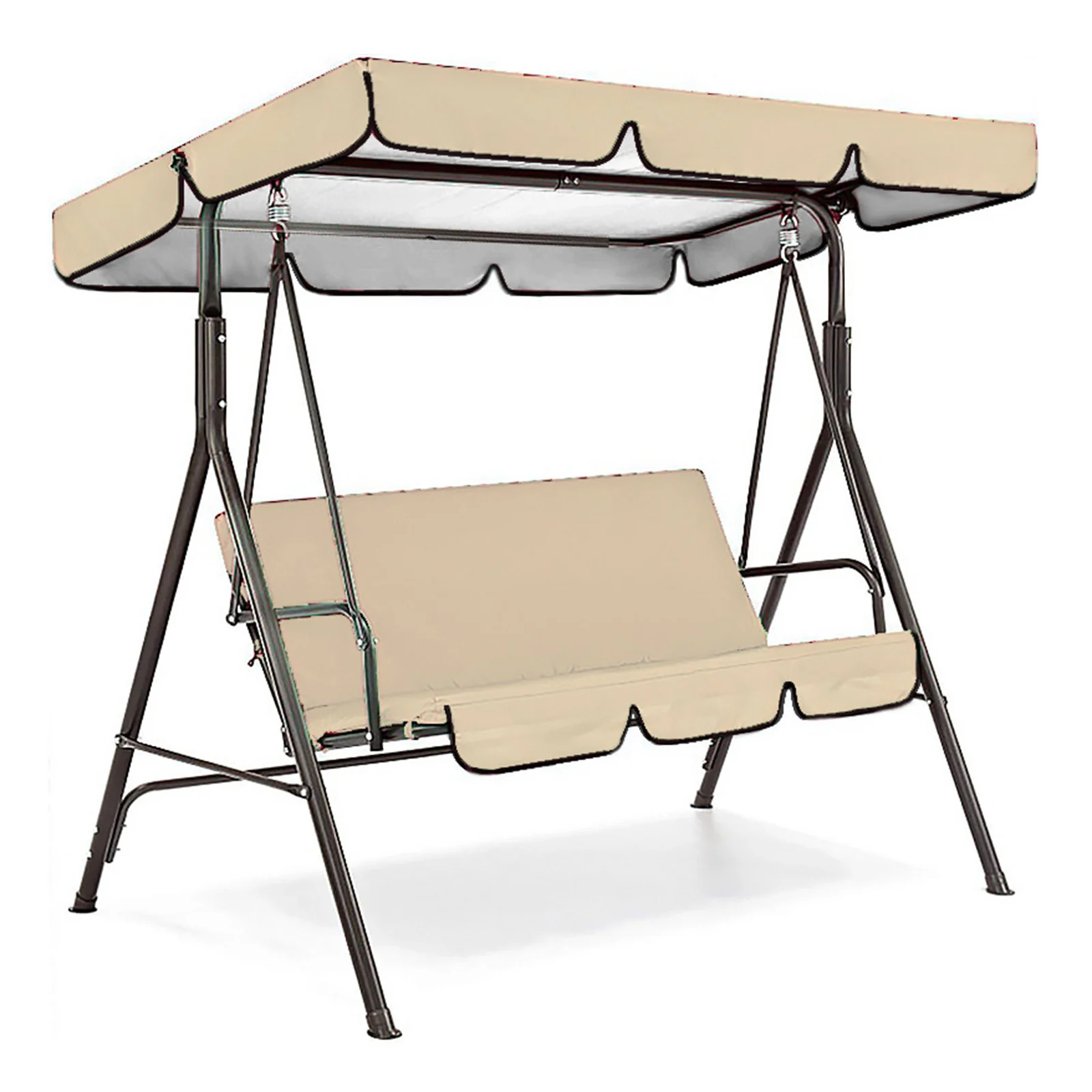Swing Cover Swing Canopy Awning Set Waterproof Yard Swing Cushion Cover 3 Person Seat Cover Kit for Garden 3 Seat Chair