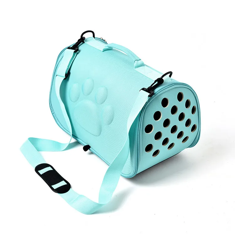 Собака Кошка Складная Клетка для животных клетка Складная щенок сумка космическая собака сумка принадлежности для домашних животных - Цвет: Зеленый