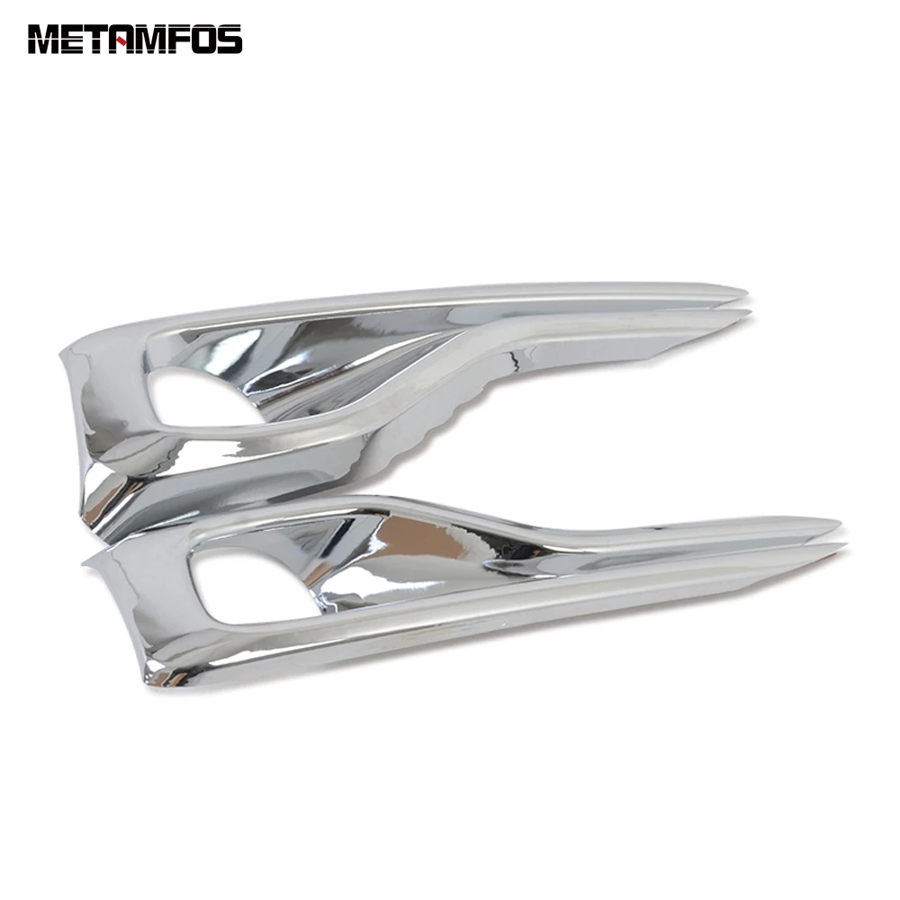 ABS Chrome Plastic Для Ford Focus углеродное волокно передний противотуманный светильник, противотуманный светильник, накладка, декоративная рамка, внешние аксессуары для автомобиля - Цвет: ABS Chrome Plastic