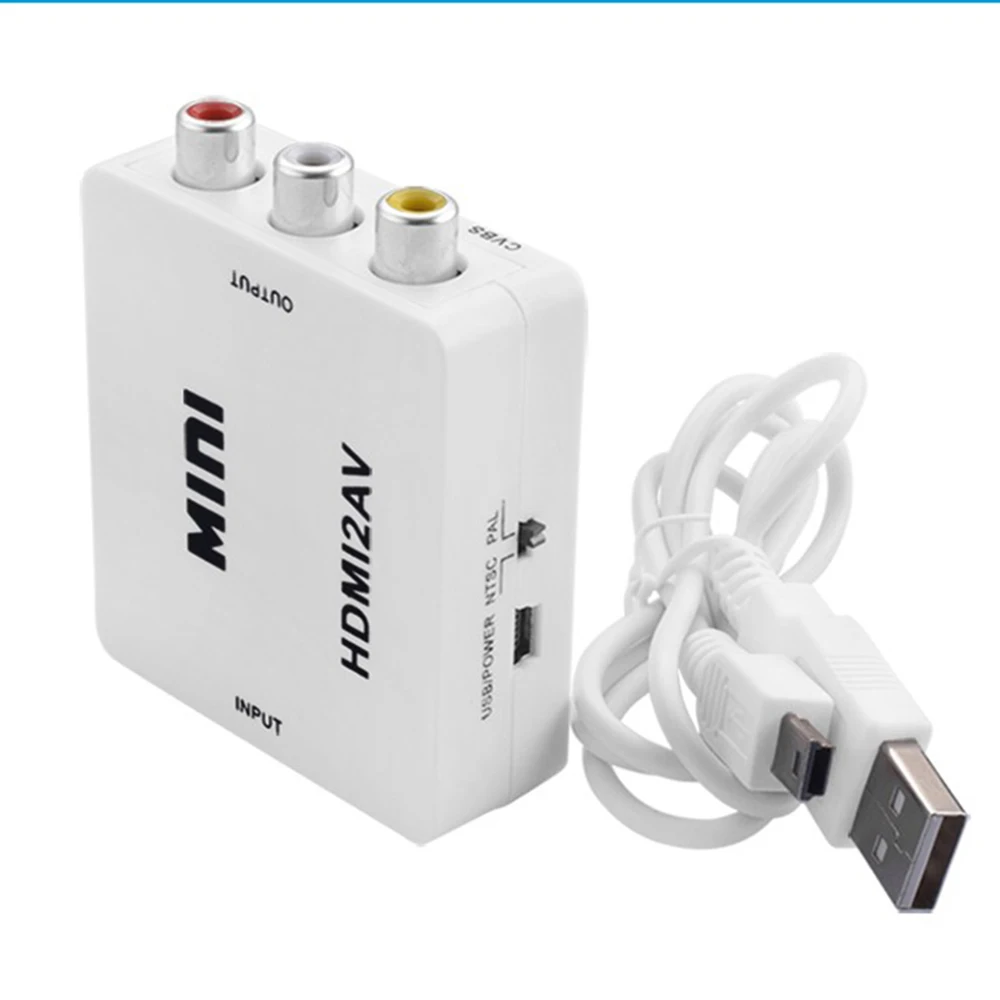 Full HD Video Converter 1080P HDMI to AV Mini Adapter HDMI2AV AV to HDMI Video Audio CVBS Adaptor for HDTV PS3 PS4 PC DVD Xbox