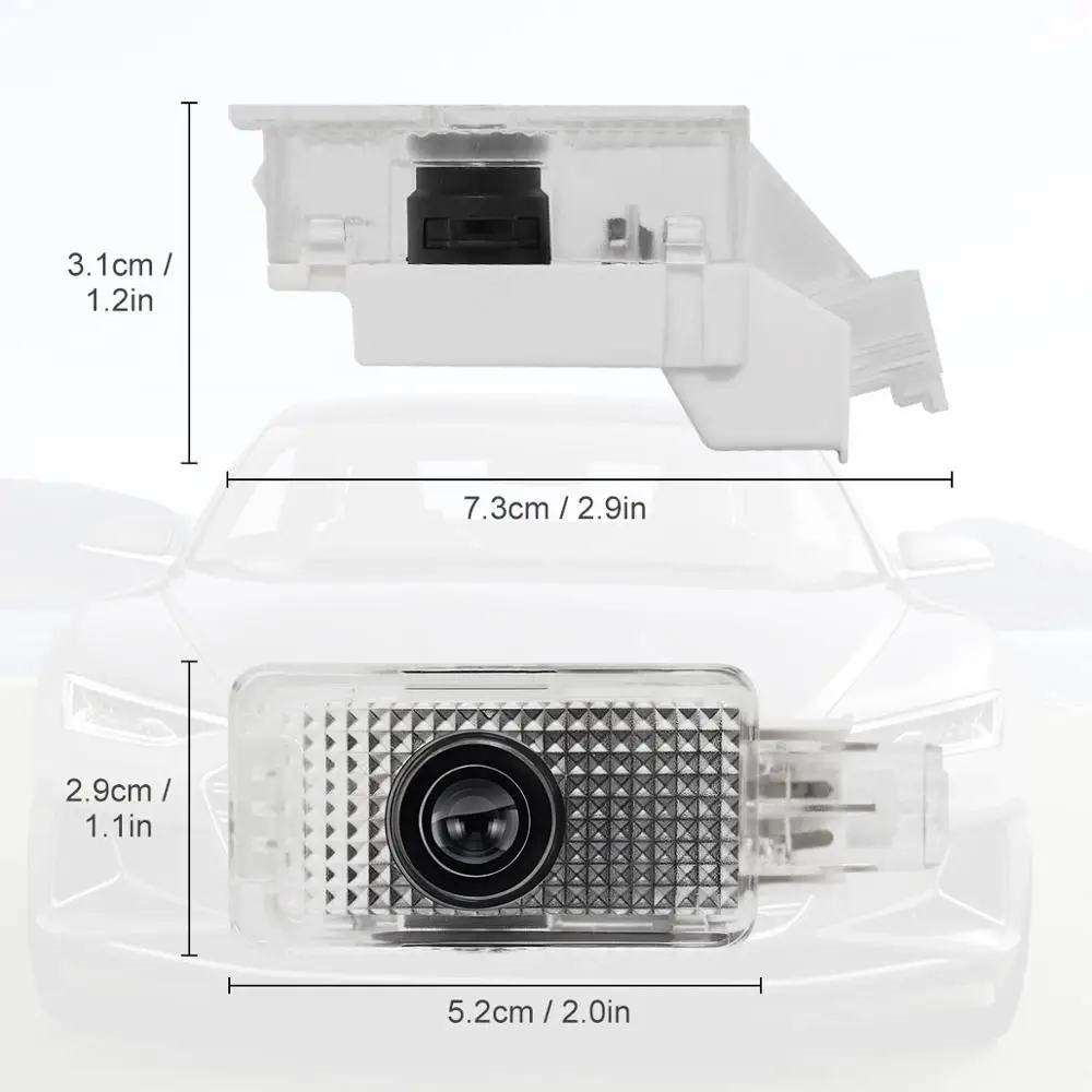 2Pcs For Honda Acura MDX/RLX/TL/TLX/ZDX LED Car Courtesy Door Light