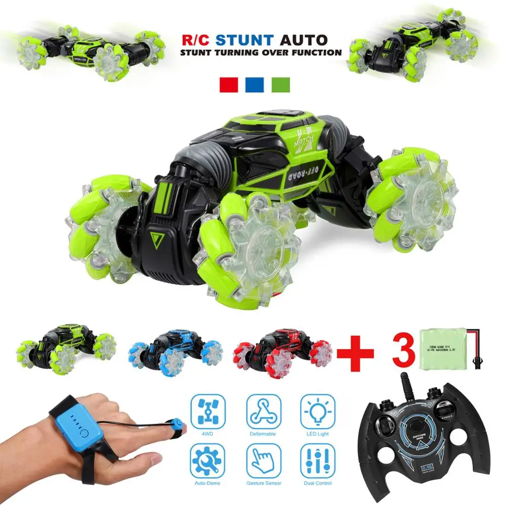 RC Stunt Car 4WD часы с датчиком жестов управление деформируемый Электрический