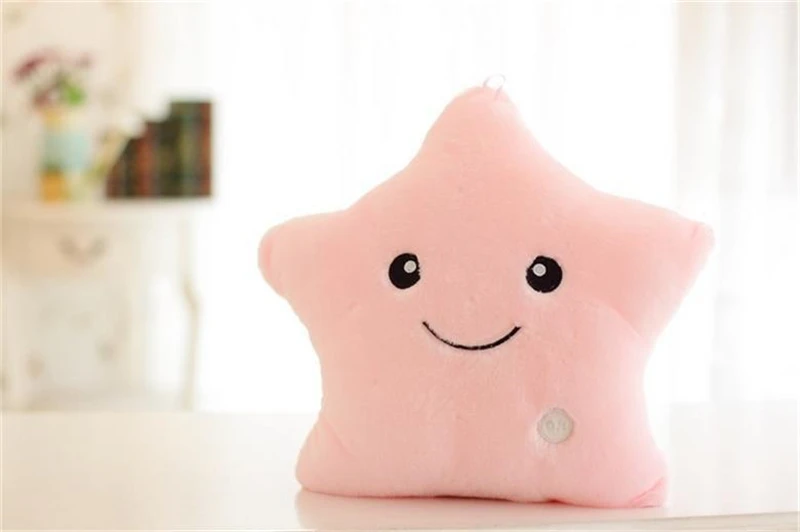 Stuffed Toys Lovely Luminous Star Hear Plush Pillow Glow in the dark Plush Toys Soft Toys Birthday Gift Christmas Gift 35cm