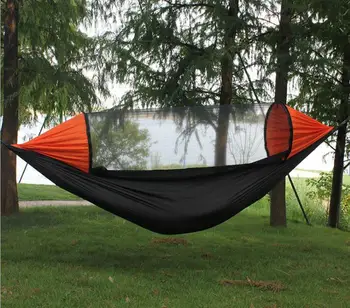 

280x140cm Automatically Unbedded Mosquito Net Hammock Outdoor Hanging Bed Family Garden Party Camping Use