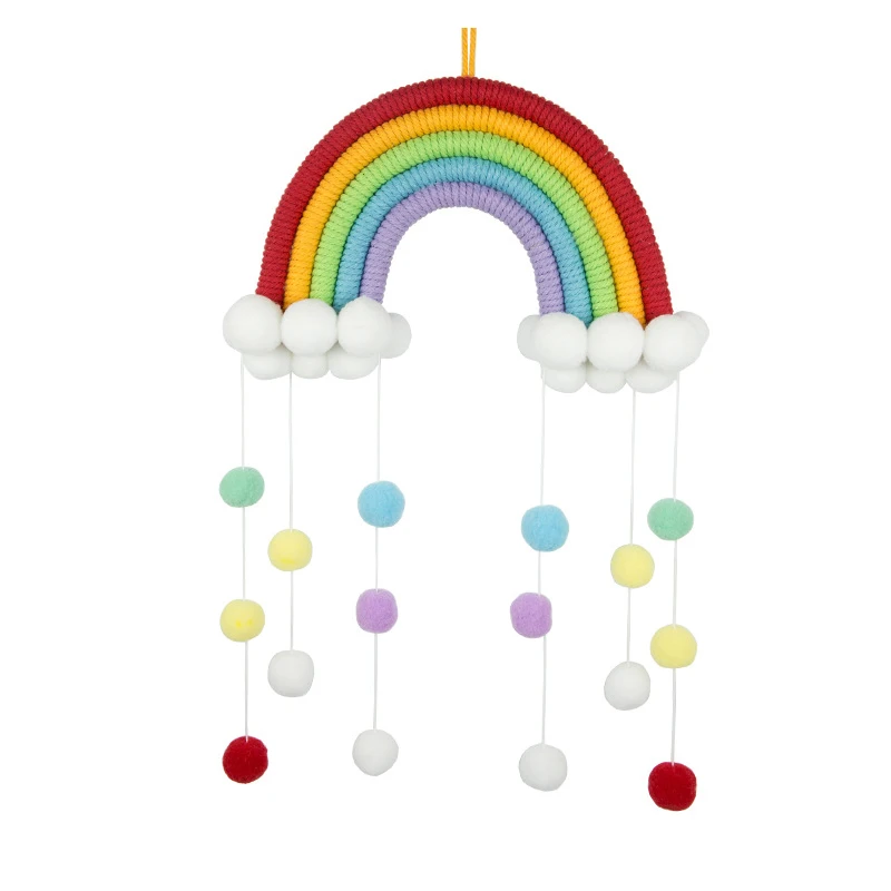 

HOOQICT 2020 Room Decor Aesthetic INS Handmade Girls Children's Room Decor Wall Hanging Nursery Home Decor Rainbow Decoration