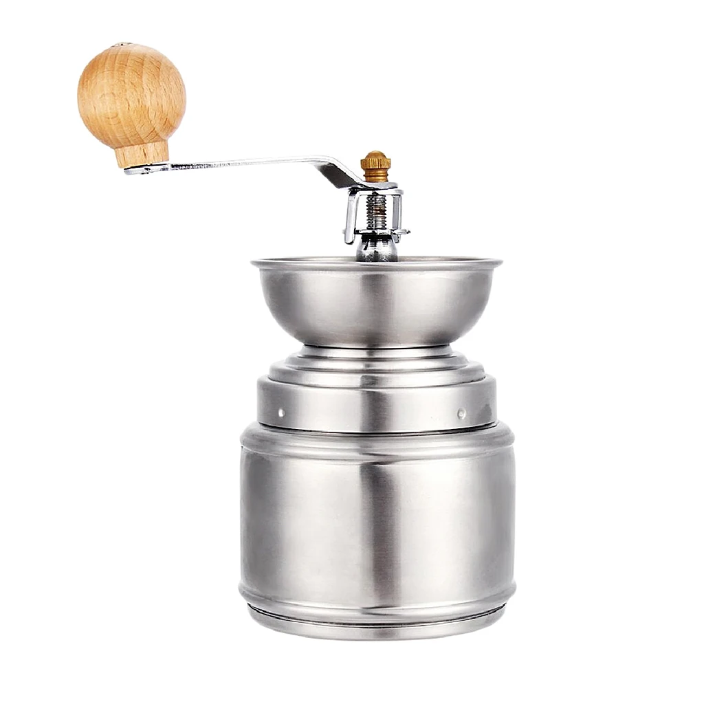 Metal Coffee Grinder Mill Manual Ceramic Burr Hand Grinding Dry Herbs/Spices