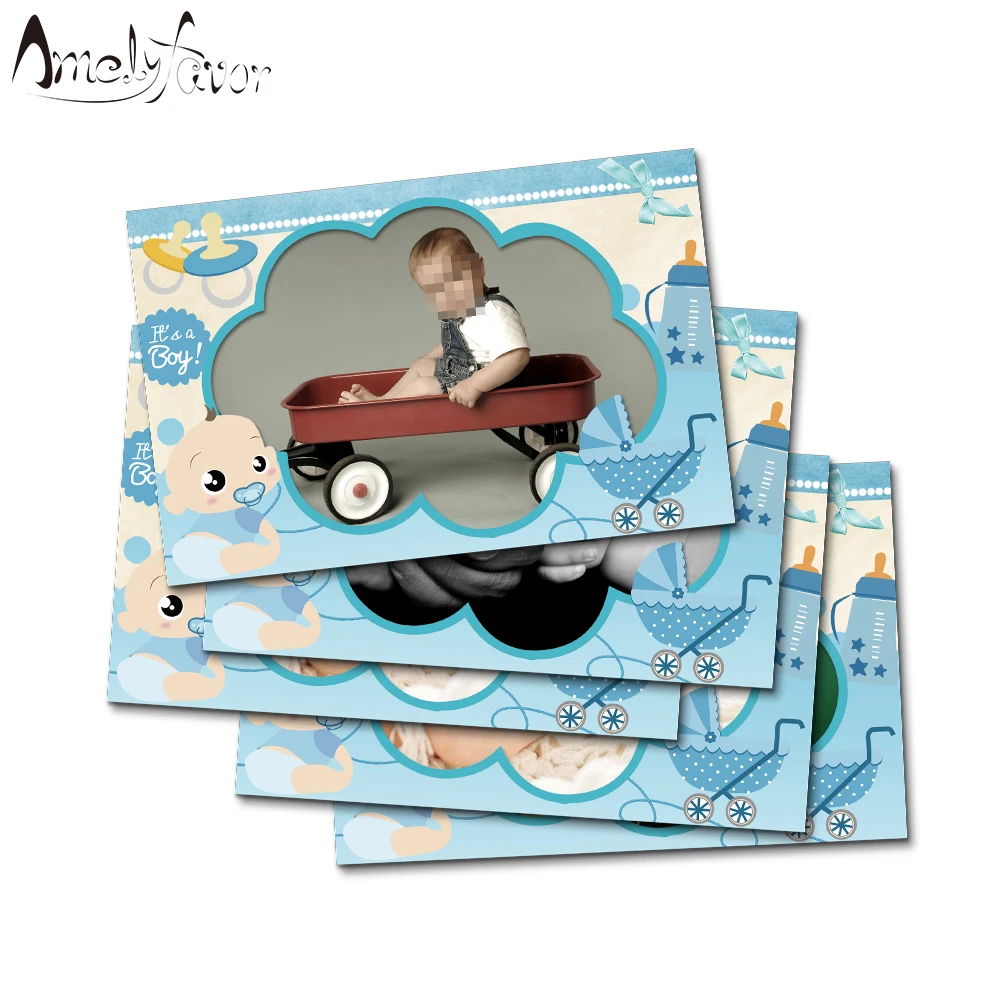 Boy Baby Shower Party Wall Decorations Paper Photo Frame Boys Event Birthday House Moving Supplies 5PCS | Дом и сад