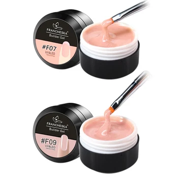 

Francheska 2 Pcs Camouflage Gel Builder Gel Quickly Uv Builder Gel Soak Off Nail Extension Jelly Poly 10 Colors Clear Pink White