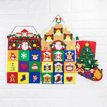 

Christmas DIY Felt Decoration Accessories Stockings Hanging Bags Gift Christmas Non-Woven Handmade Fabric Material Kit