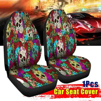 

Universal Skull Car Front Seat Cover Breathable Seat Protection Cushion Seat Back Cushion
