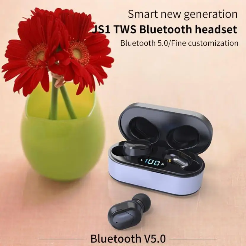 Waterproof TWS Bluetooth Wireless Headphone Sports Gaming Headset PC Bluetooth Earphone Noise Canceling Earbuds for Microphone