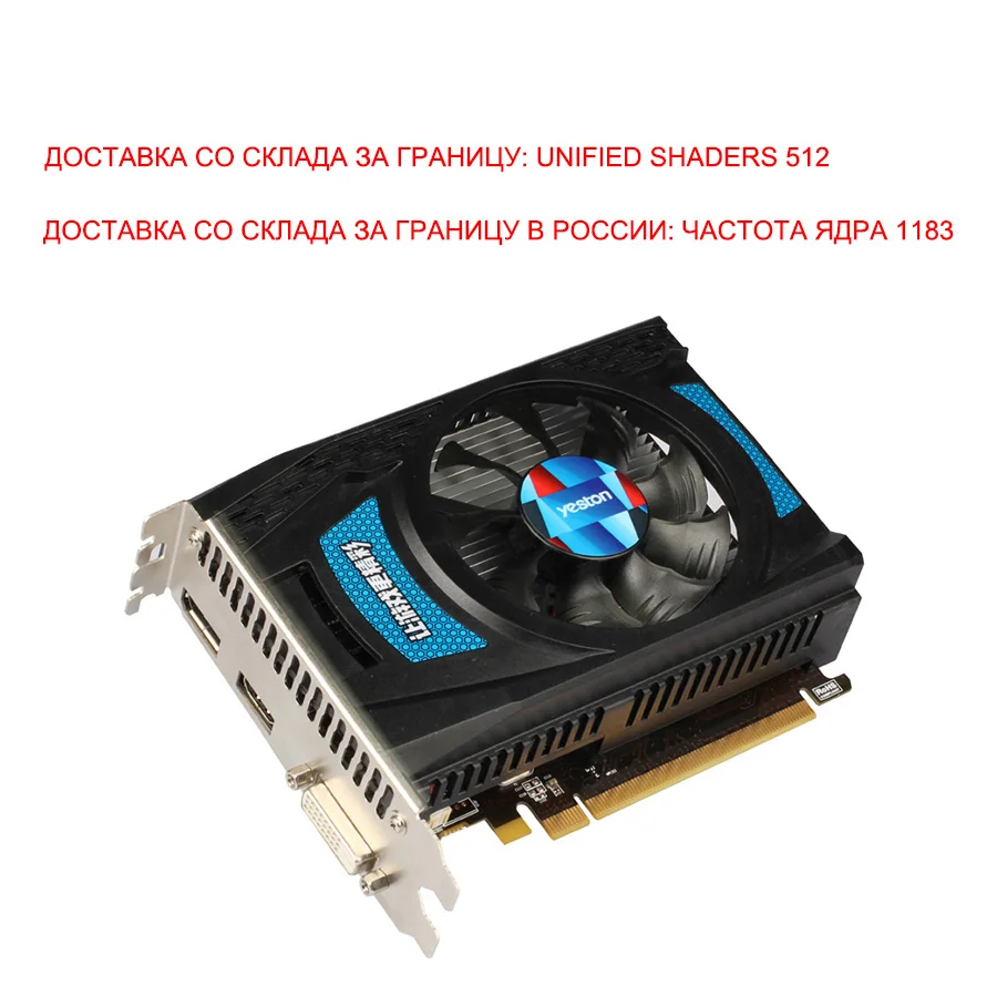 Yeston Radeon RX 550 GPU 4 ГБ GDDR5 128 бит игровой настольный компьютер ПК видеокарты Поддержка