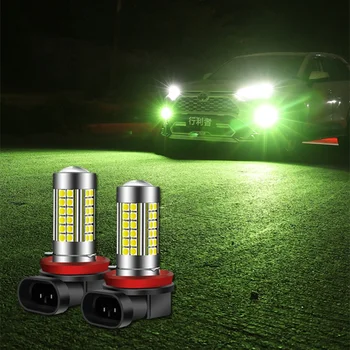 

1PC LEMON GREEN H8 H11 LED Fog Light Bulb HB4 9006 HB3 9005 H27 881 880 H3 LED Fog Lamp DRL 1200LM 12V White/Amber Yellow